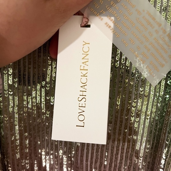 NWT LOVESHACKFANCY Grand Disco Ombre Sequined Maxi Dress Sz 10 - Picture 6 of 7